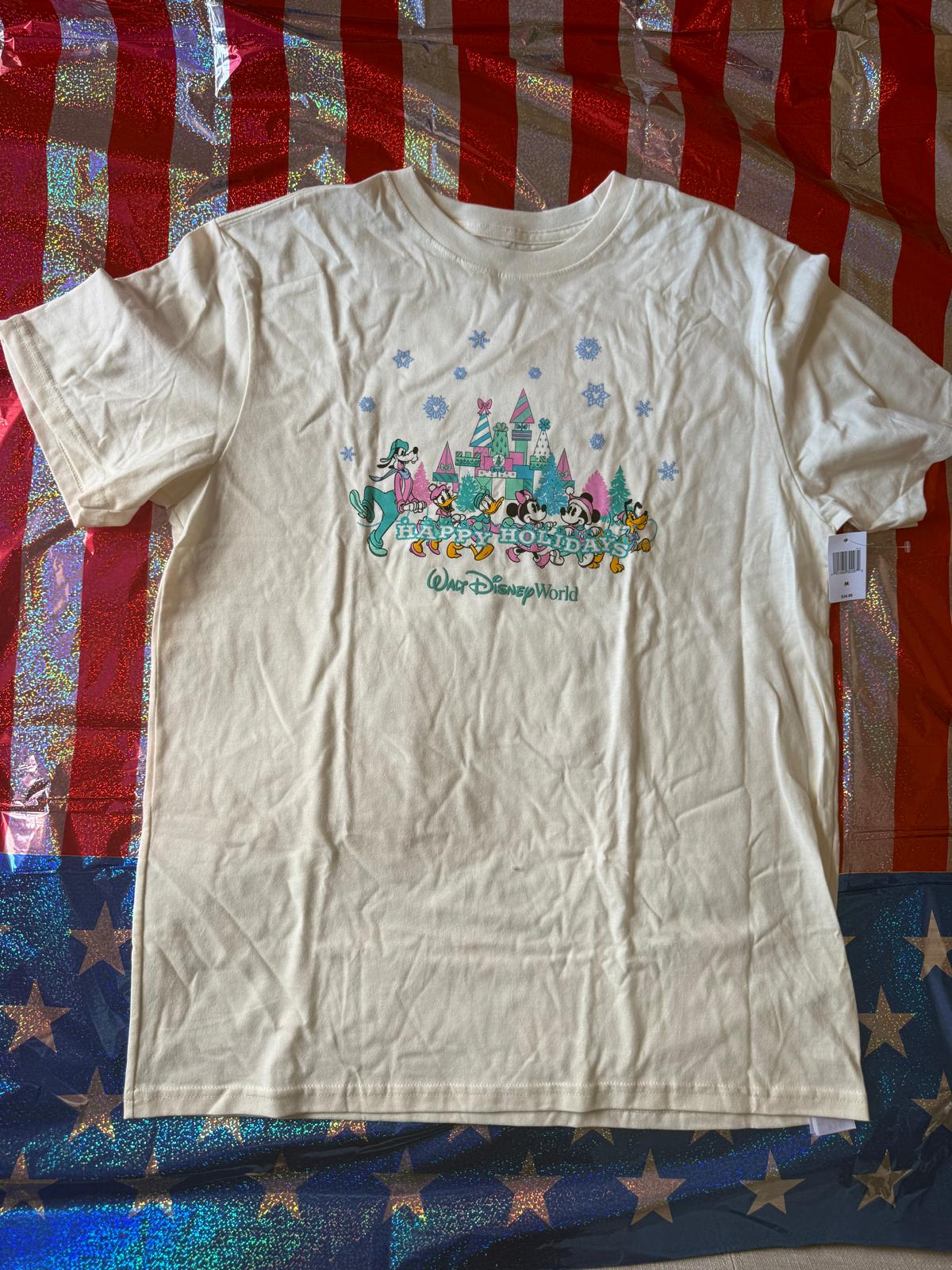 Disney White Christmas T Shirt - Womens Medium