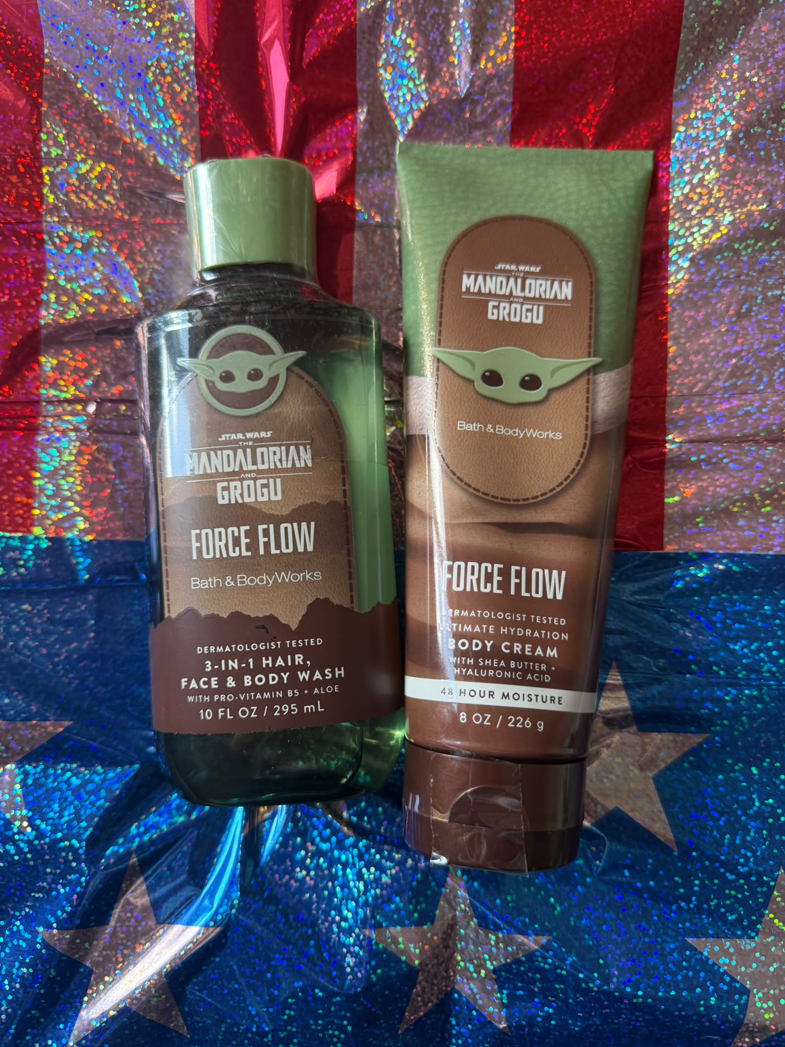 Bath & Bodyworks Grogu Force Flow - Shower Gel & Body Cream Set