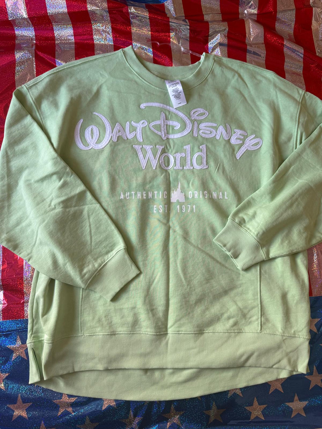 Disney Walt Disney World Sweatshirt - Mint Green XL