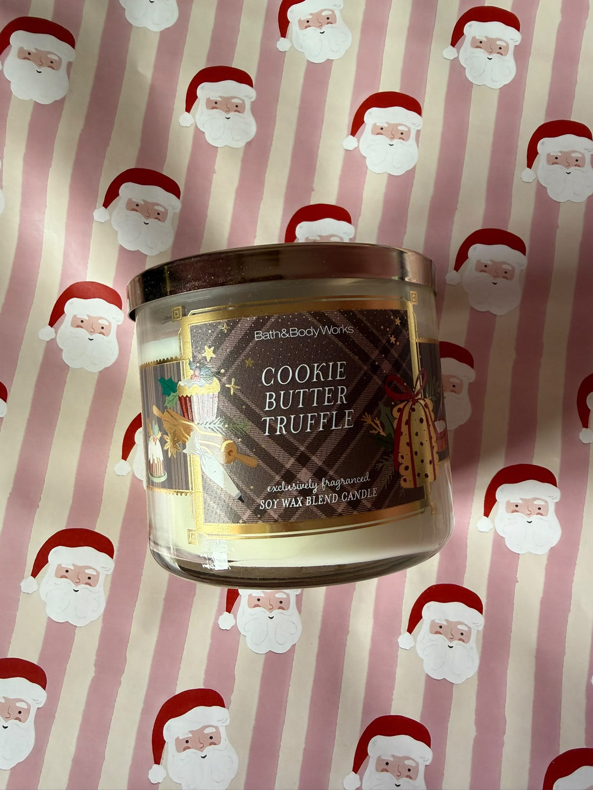 B&BW 3 Wick Candle Cookie Butter Truffle